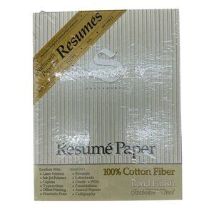 Southworth 100% Cotton Fiber Resume Paper Bond Finish 8.5" x 11" 100 Sheets